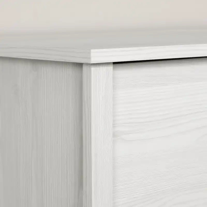 Commode haute à 5 tiroirs White Pine Farmhouse – Simple