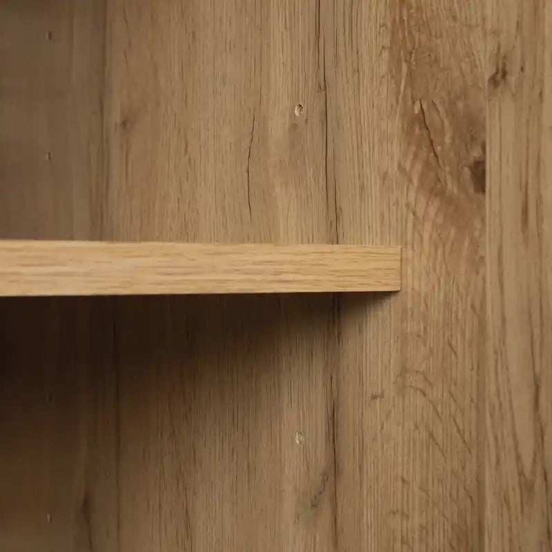 Buffet contemporain Nordik Chêne avec rangement à vin et casier à verres – Simple