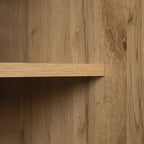 Buffet contemporain Nordik Chêne avec rangement à vin et casier à verres – Simple