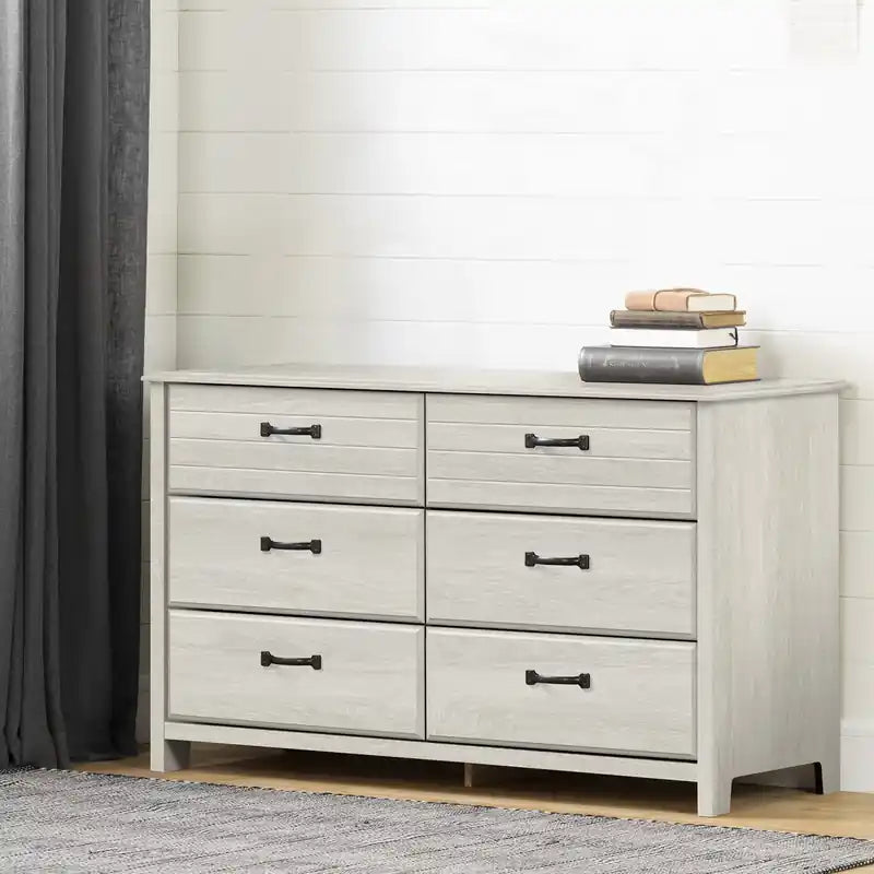 Commode double Winter Oak Classic à 6 tiroirs – Double