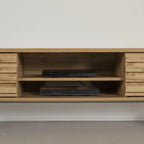 Meuble TV moderne 175 cm en chêne naturel avec 2 tiroirs – Simple