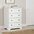 Commode à 4 tiroirs White Pine Farmhouse – Simple