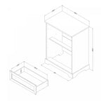 Commode à 4 tiroirs White Pine Farmhouse – Simple