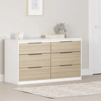 Commode double à 6 tiroirs multicolore/grise pour enfants – Simple