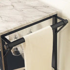 Chariot de bar glamour blanc/doré avec rangement pour vin et porte-verres – Simple