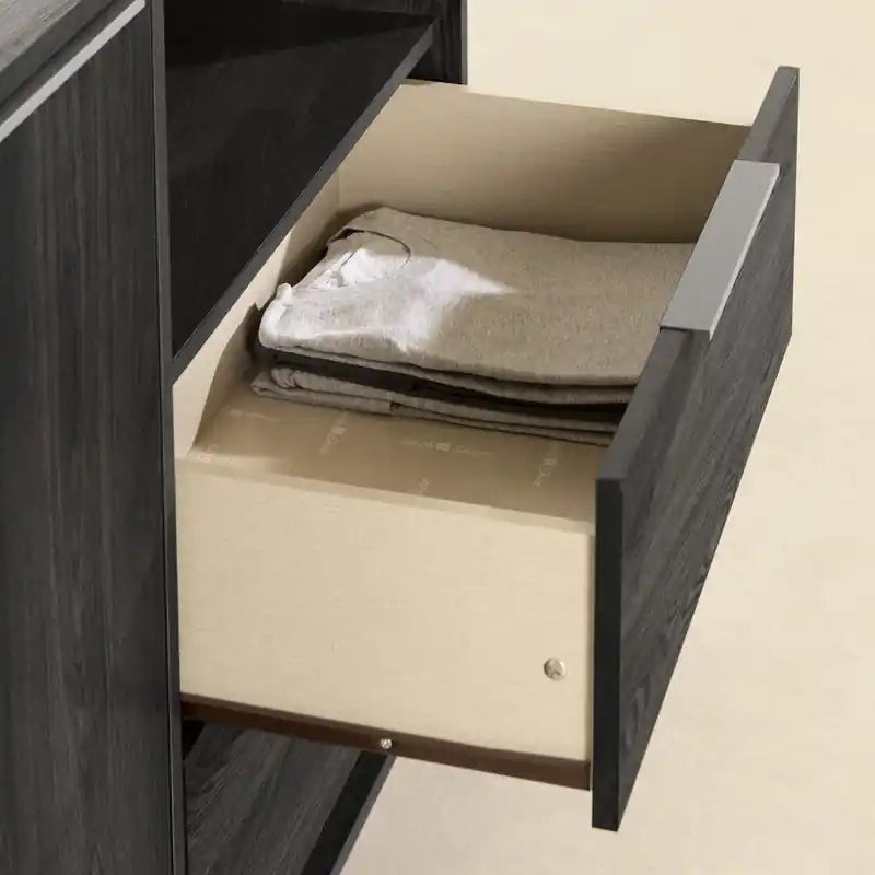 Commode double à 6 tiroirs multicolore/grise pour enfants – Simple