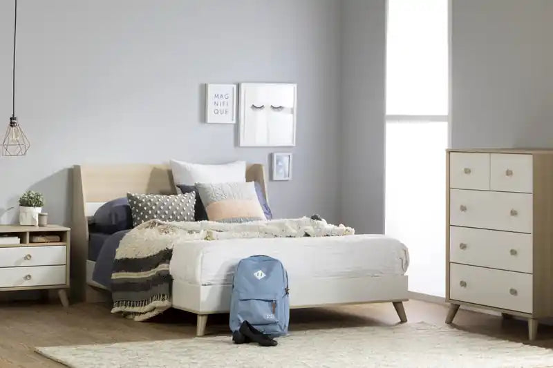 Commode blanche scandinave 5 tiroirs – Simple