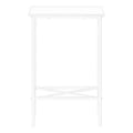 White Narrow Metal Side Table