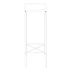 Table d'appoint étroite en métal blanc