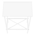 Table d'appoint étroite en métal blanc