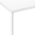 Table d'appoint étroite en métal blanc