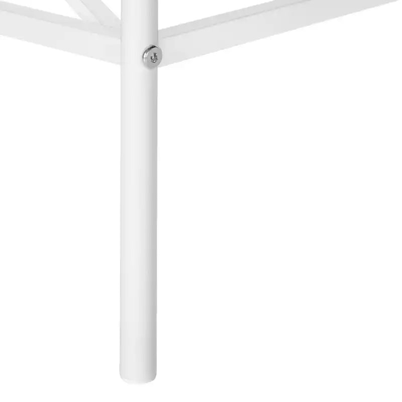 Table d'appoint étroite en métal blanc