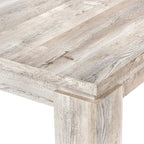Table de salle à manger aspect bois récupéré taupe