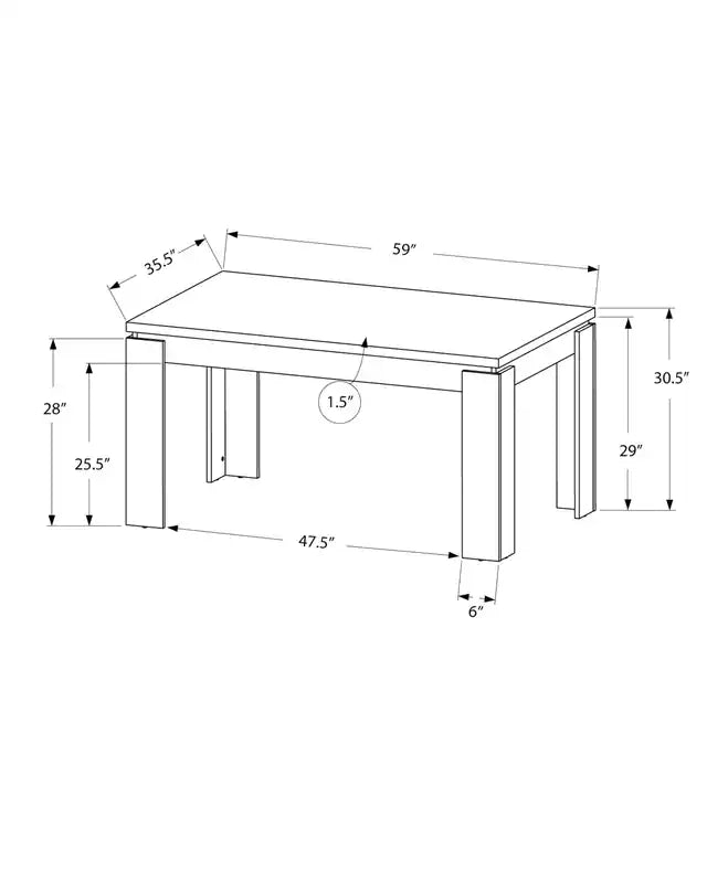 Table de salle à manger aspect bois récupéré taupe