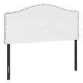 Full Size White Leather-look Headboard