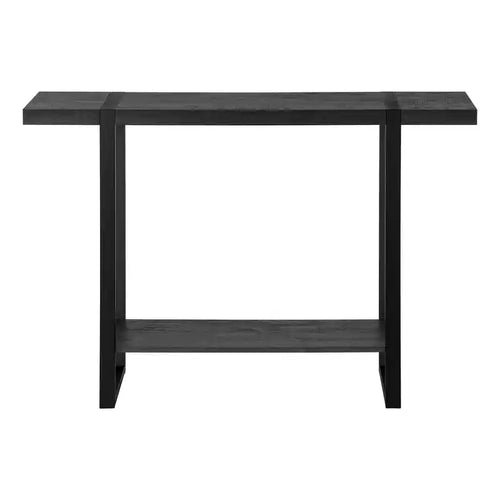 Black Reclaimed Wood-look Black Accent Table