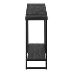 Table d'appoint noire effet bois de récupération