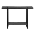 Table d'appoint noire effet bois de récupération