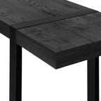 Table d'appoint noire effet bois de récupération