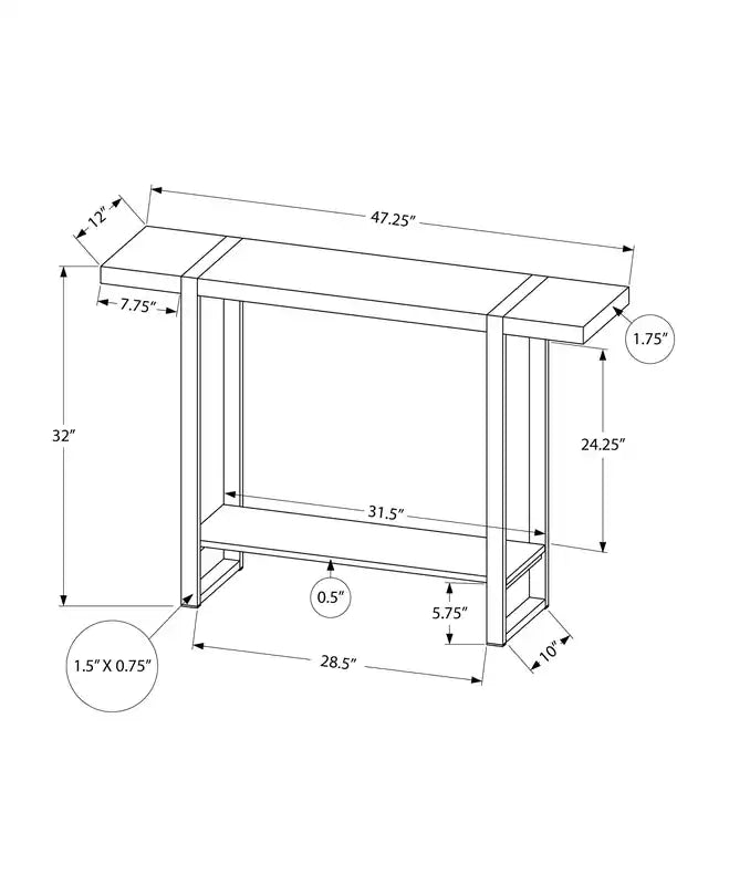 Table d'appoint noire effet bois de récupération