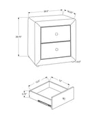 Table de chevet en velours gris foncé
