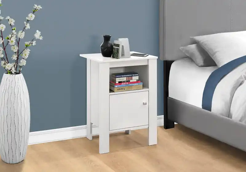 Table de chevet blanche
