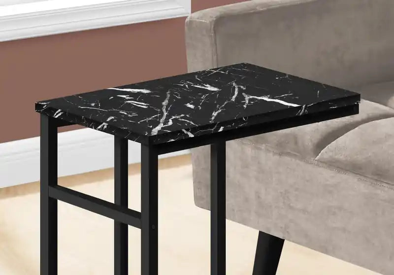 Table d'appoint Black Marble Black Metal