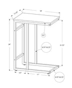 Table d'appoint Black Marble Black Metal