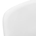Lot de 2 chaises de salle à manger en métal chromé aspect cuir blanc