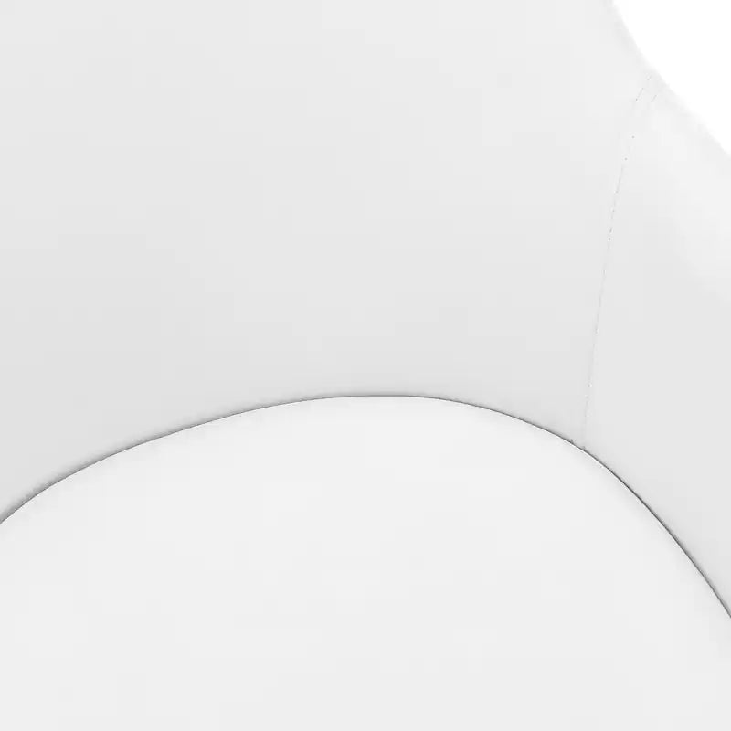 Lot de 2 chaises de salle à manger en métal chromé aspect cuir blanc