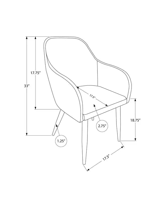 Lot de 2 chaises de salle à manger en métal chromé aspect cuir blanc