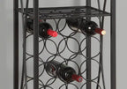 Porte-bouteilles et verres à vin en métal noir pour bar à domicile