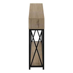 Console d'appoint en métal noir taupe