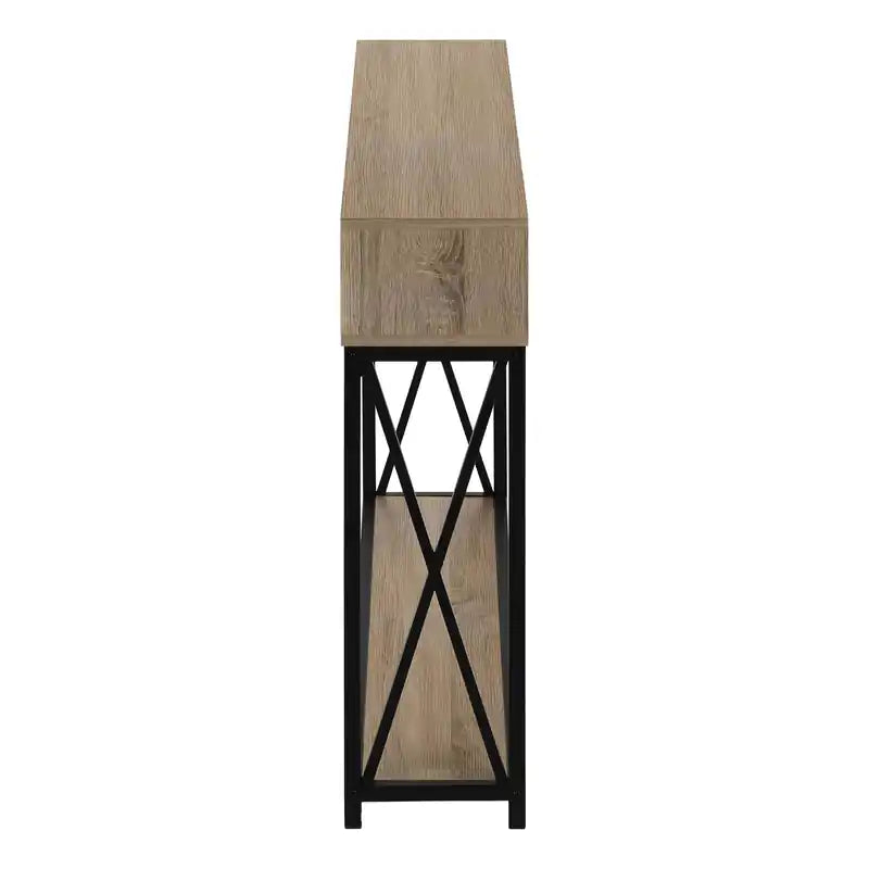 Console d'appoint en métal noir taupe