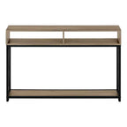 Console d'appoint en métal noir taupe