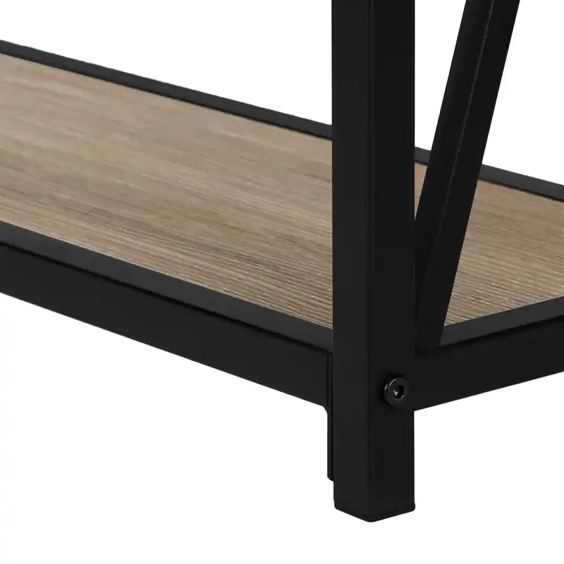 Console d'appoint en métal noir taupe