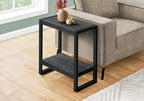 Table d'appoint en bois recyclé noir et métal noir