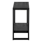 Table d'appoint en bois recyclé noir et métal noir
