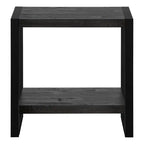 Table d'appoint en bois recyclé noir et métal noir