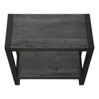 Table d'appoint en bois recyclé noir et métal noir