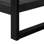 Table d'appoint en bois recyclé noir et métal noir