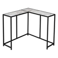White Marble-look Black Console Table
