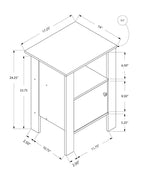 Table de chevet d'appoint taupe foncé