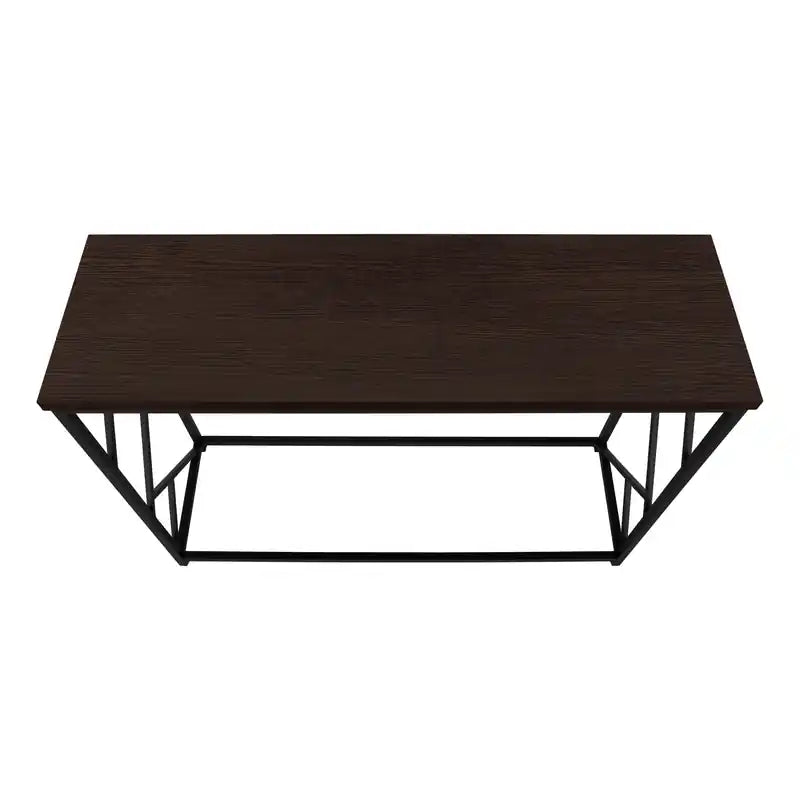 Console d'entrée Espresso Black Metal