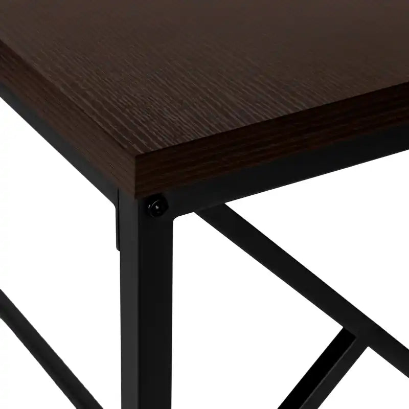 Console d'entrée Espresso Black Metal