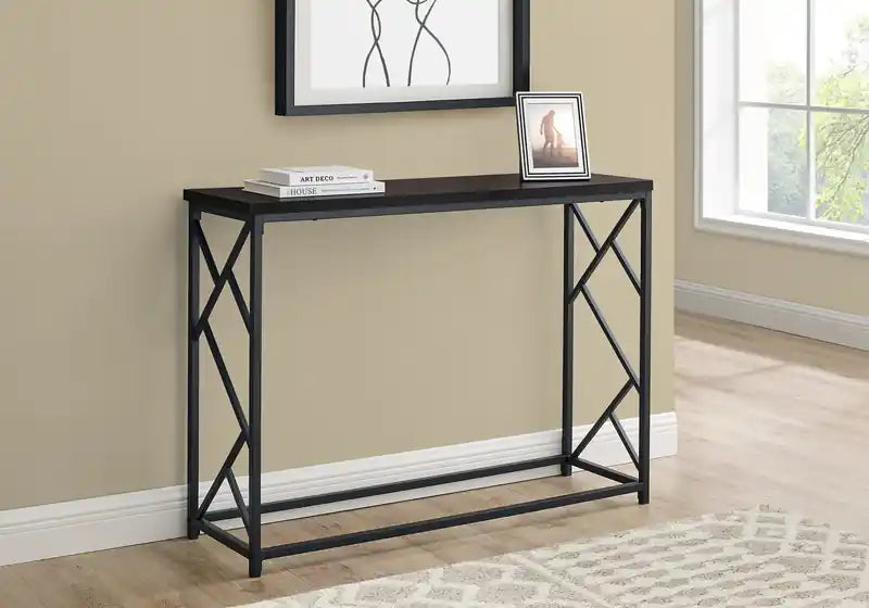 Console d'entrée Espresso Black Metal