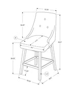 Tabouret de bar en similicuir gris et blanc