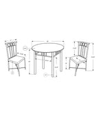 Ensemble de salle à manger rond 3 pièces de petite taille