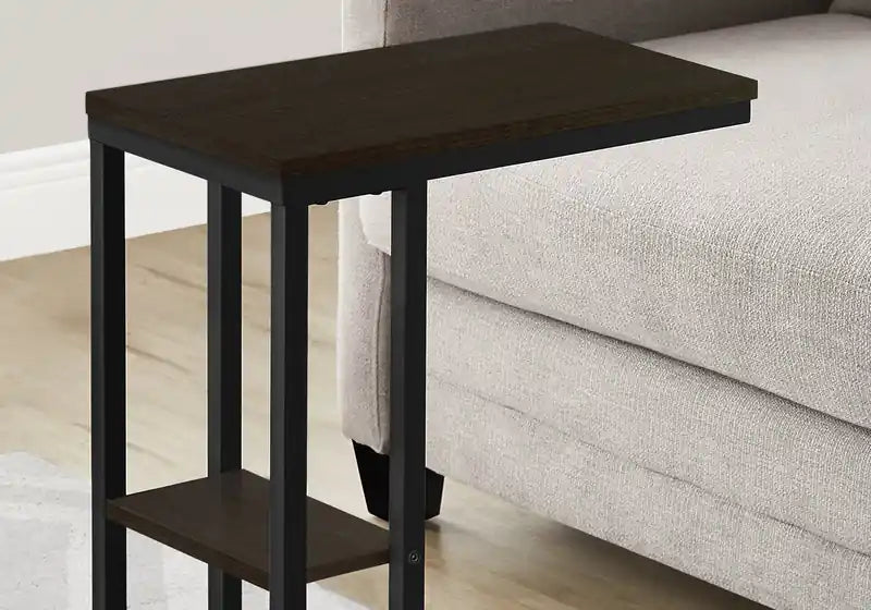 Table d'appoint en métal noir Espresso