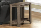 Table d'appoint gris-taupe foncé